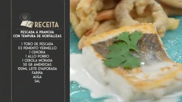 Pescada á prancha con tempura de hortalizas - 26/06/2019 11:00