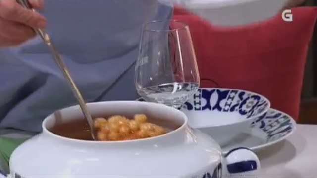 Potaxe de garavanzos con pata e torta de queixo con kiwi - 16/01/2014 22:15