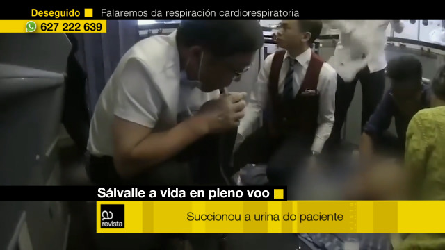 Un médico salva un pasaxeiro en pleno voo succionándolle a urina - 27/11/2019 12:30