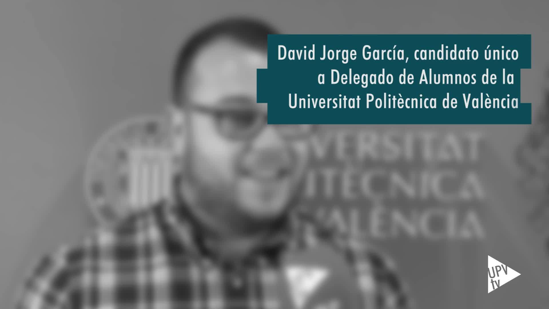 13-12-2016 David Jorge García, candidato a delegado de alumnos UPV