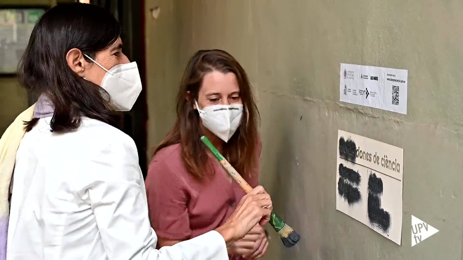 28-09-2020 María Blasco, protagonista de un nuevo mural del proyecto Mujeres de Ciencia de la UPV y Las Naves