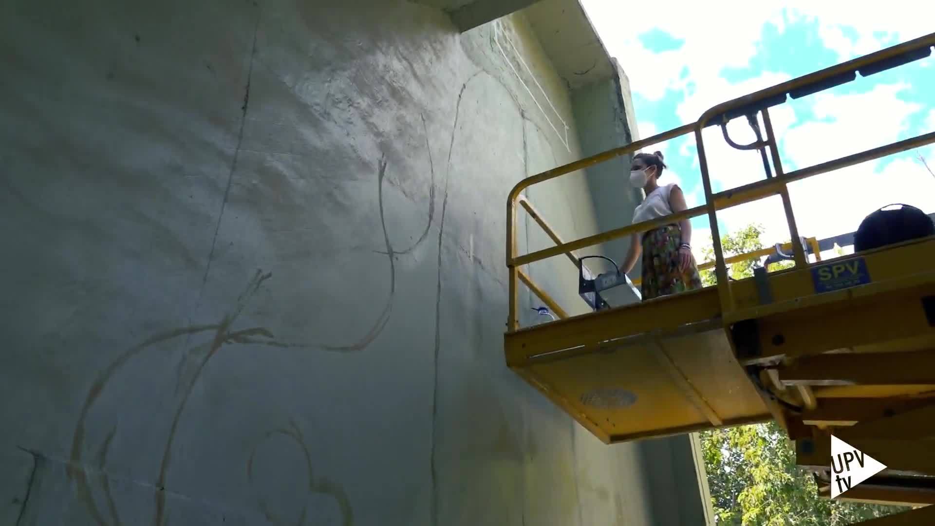 28-09-2020 Proceso creativo del mural de María Blasco