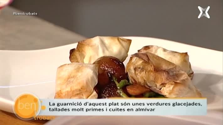 Pasta filo farcits de rap i marisc