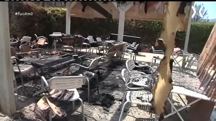 El Restaurant Els Cubs, afectat per l'incendi